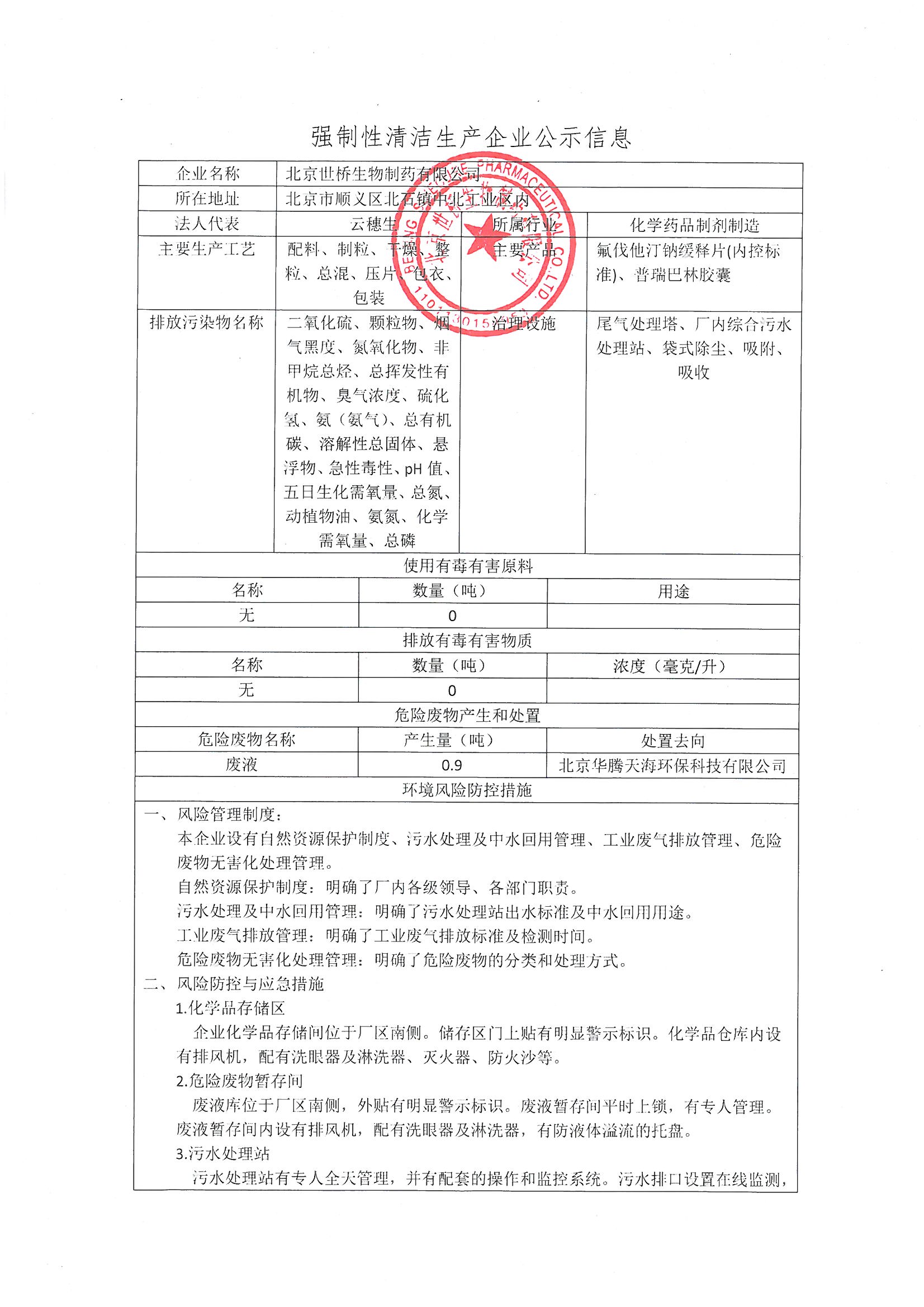 北京世桥生物制药有限公司2023年清洁生产公示_页面_1.jpg